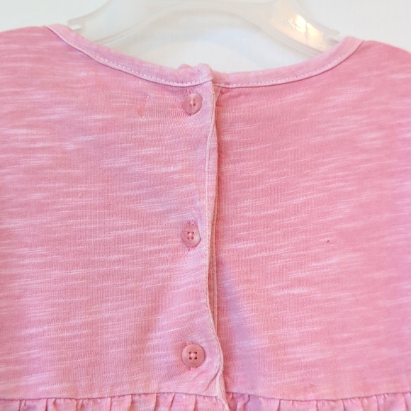 GYMBOREE | Toddler Girl's Crew Neck Solid Eyelet Flutter Sleeve Dress, 3T - Picture 5 of 7